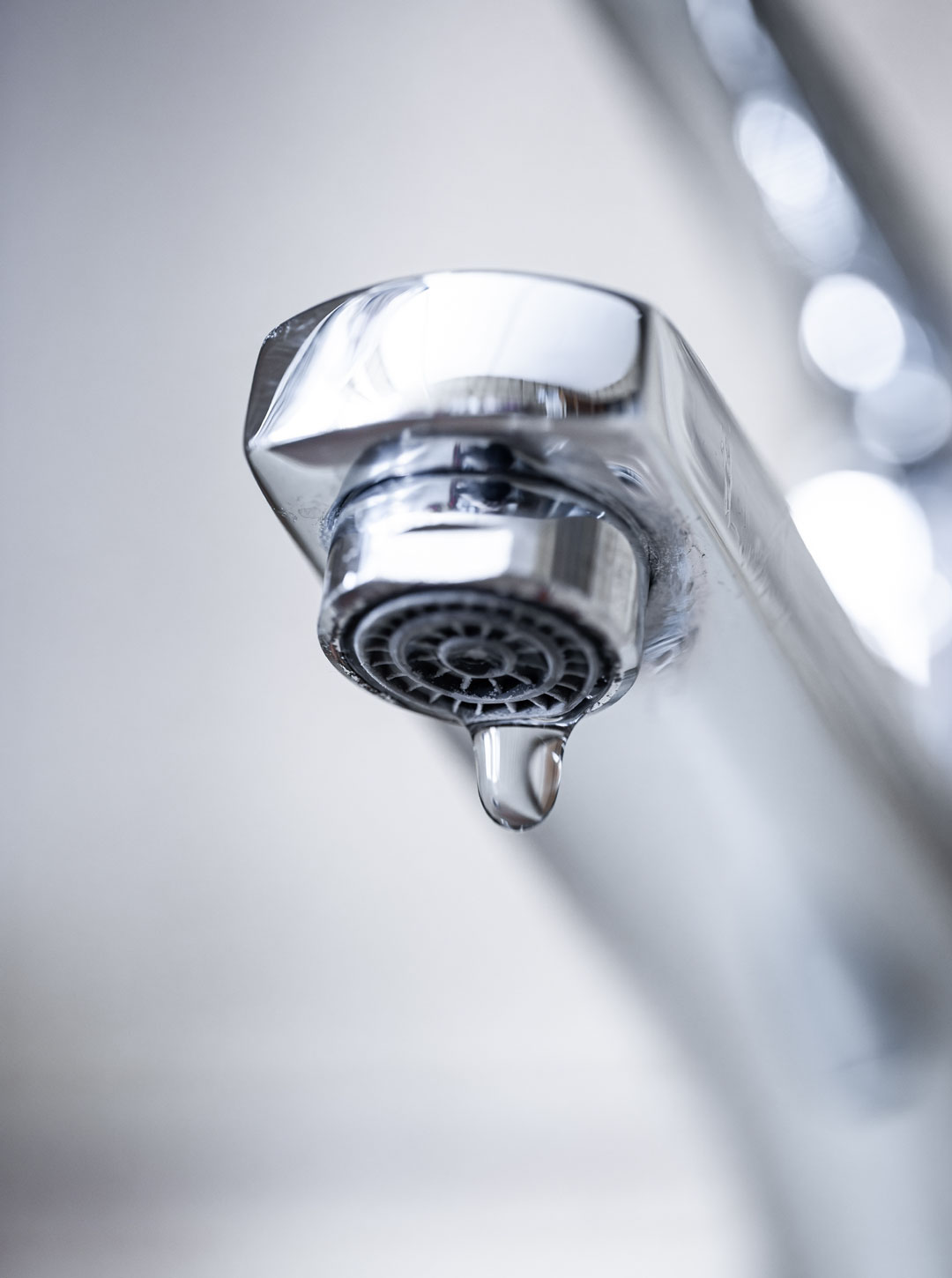 Faucet dripping water